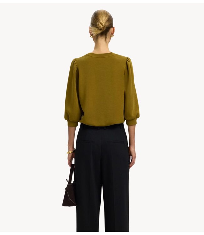 Selected Top SLWTENNY 3/4 SWEAT TOP NOOS Fir Green