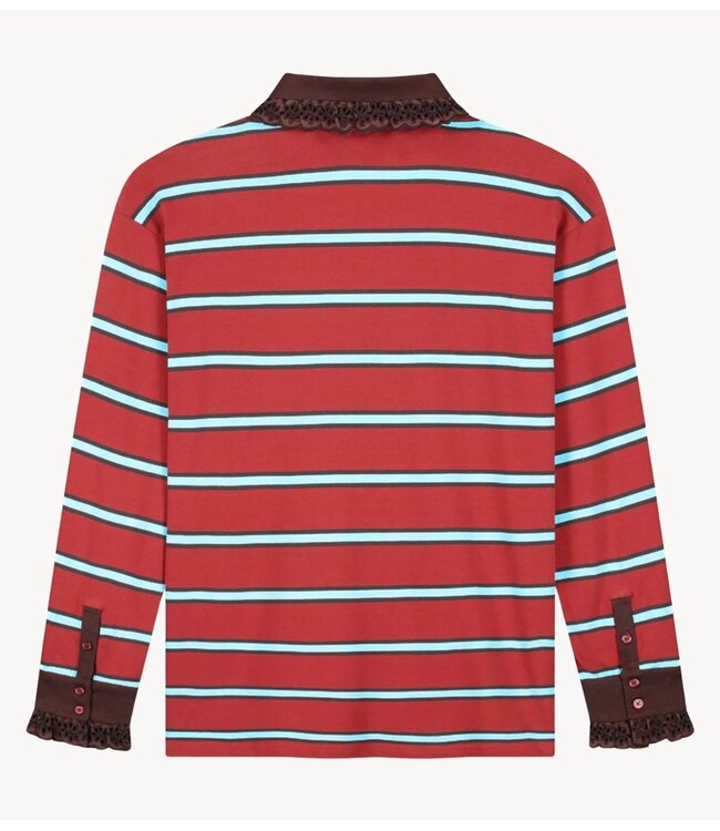 Stieglitz Shirt Cira Polo Wide Sleeve Merlot
