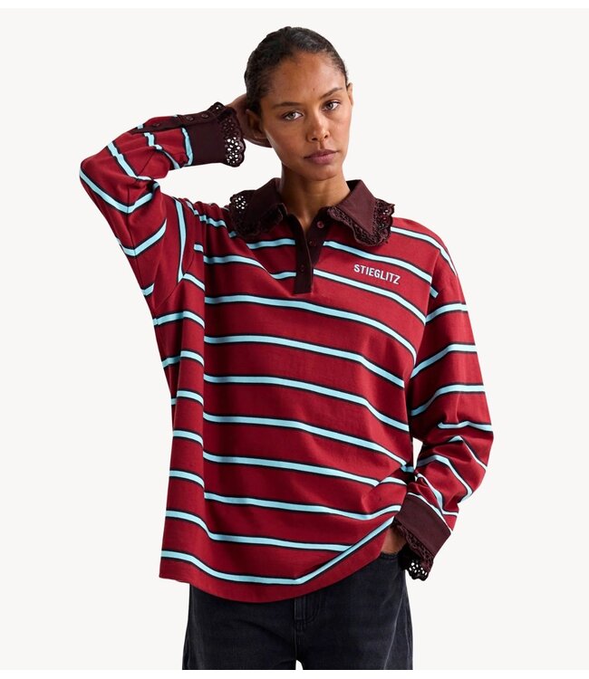 Stieglitz Shirt Cira Polo Wide Sleeve Merlot