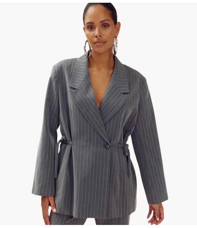 HARPER & YVE Blouse ANINA-BL grey pinstripe