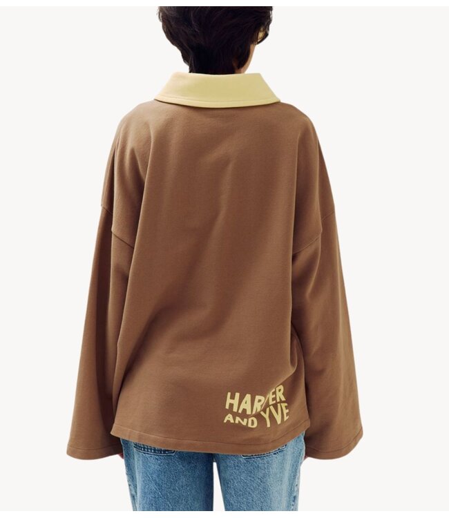 HARPER & YVE Trui POLLIE-JU muddy taupe/hot fudge