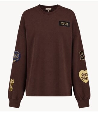HARPER & YVE Trui PATCH-SW hot fudge