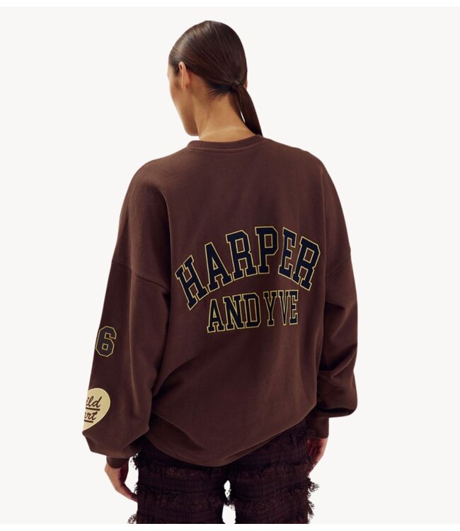 HARPER & YVE Trui PATCH-SW hot fudge