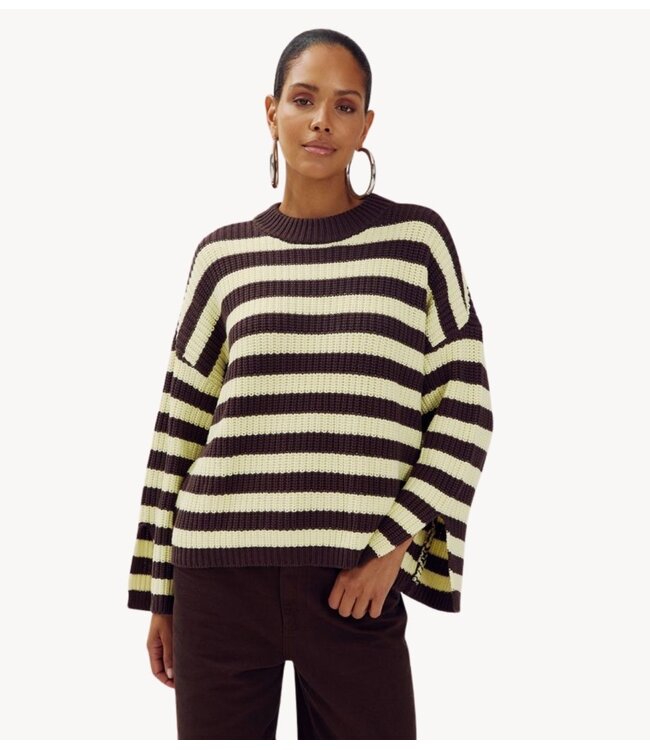 HARPER & YVE Trui ALICE-JU almond oil stripe