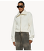10DAYS Vest rib knit zip cardigan ecru