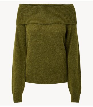 YAS Trui YASJOHI OS WOOL BLEND PULLOVER S. NOOS Fir Green