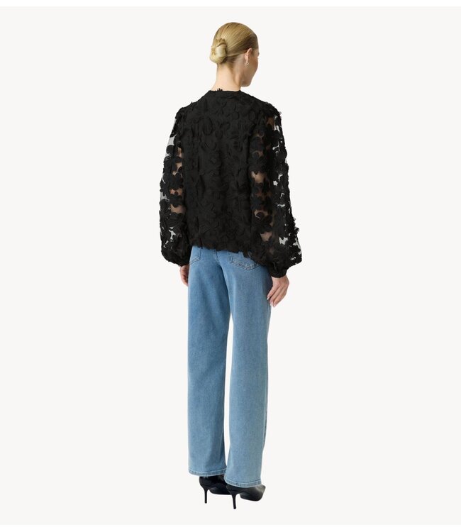 YAS Blouse YASKARLY LS SHIRT NOOS Black