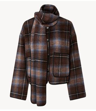 YAS Jas YASCALINO LS SCARF JACKET Carafe Calino checks