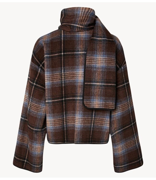 YAS Jas YASCALINO LS SCARF JACKET Carafe Calino checks