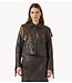 YAS Jas YASFIMU LS LEATHER JACKET - FEST Deep Mahogany