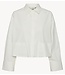 YAS Blouse YASLEE LS SHORT SHIRT S. NOOS Star White