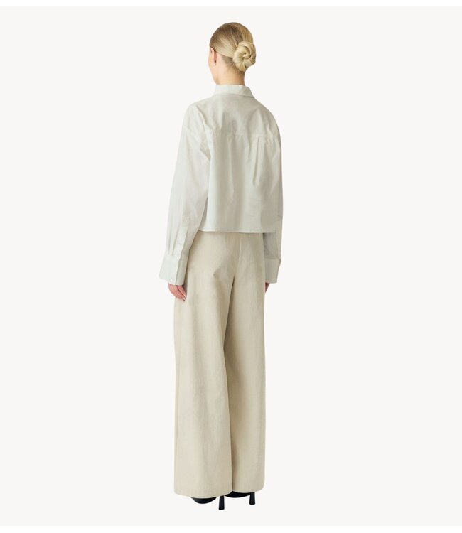 YAS Blouse YASLEE LS SHORT SHIRT S. NOOS Star White