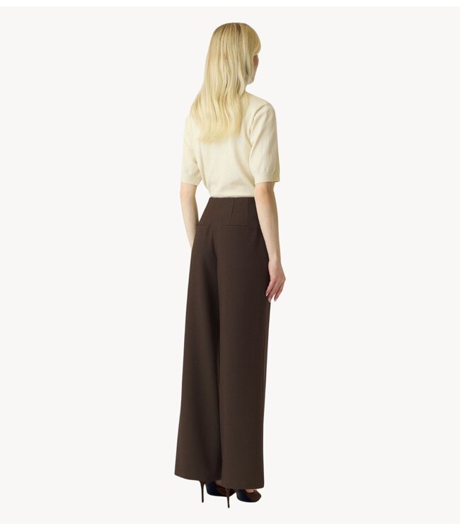 YAS Broek YASREEMAJ HW PANT S. NOOS Chocolate Brown