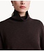 Second Female Trui Alpha Knit T-Neck Dark Brown Melange