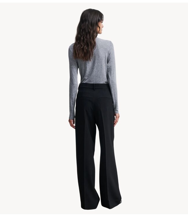 Second Female Shirt Matima T-Neck Tee Grey Melange