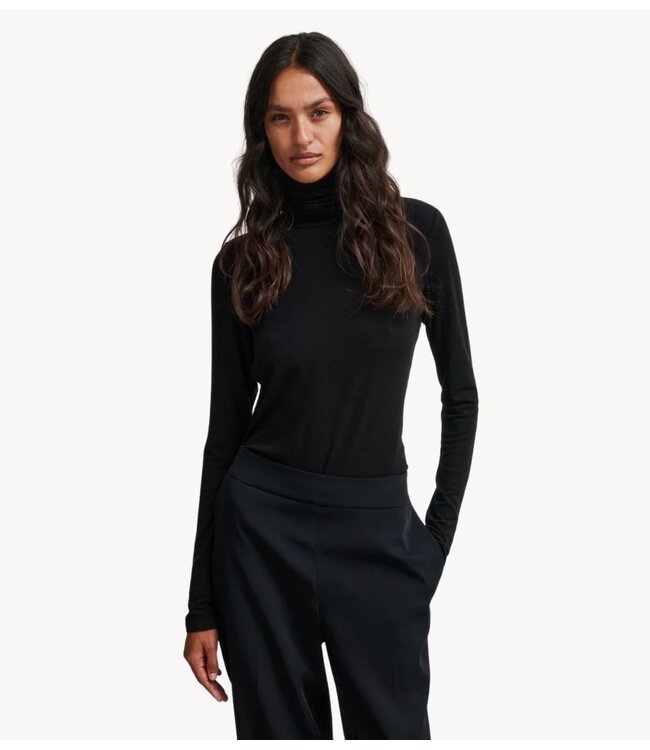 Second Female Shirt Matima T-Neck Tee Black