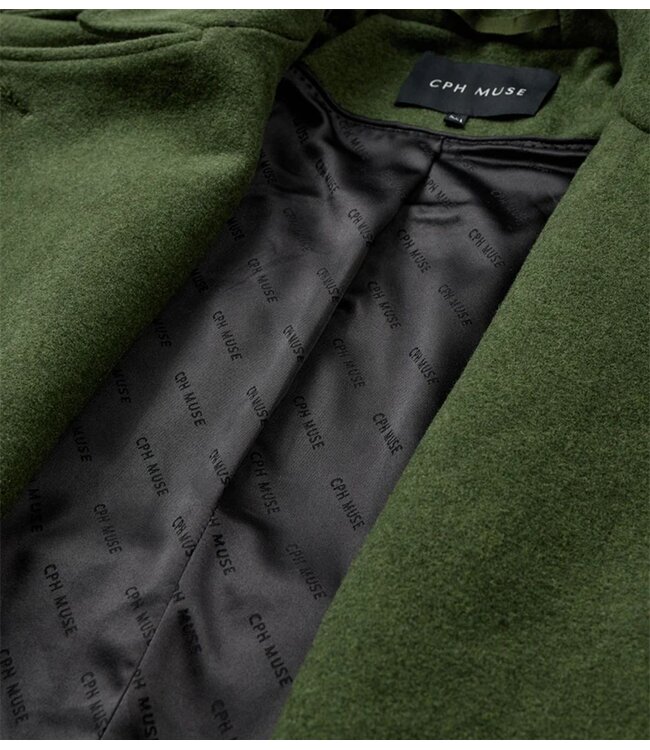 Copenhagen Muse Jas CMSLOANE-COAT CHIVE MELANGE