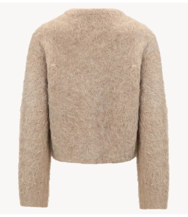 OU. Vest Cardigan Fjell Oat