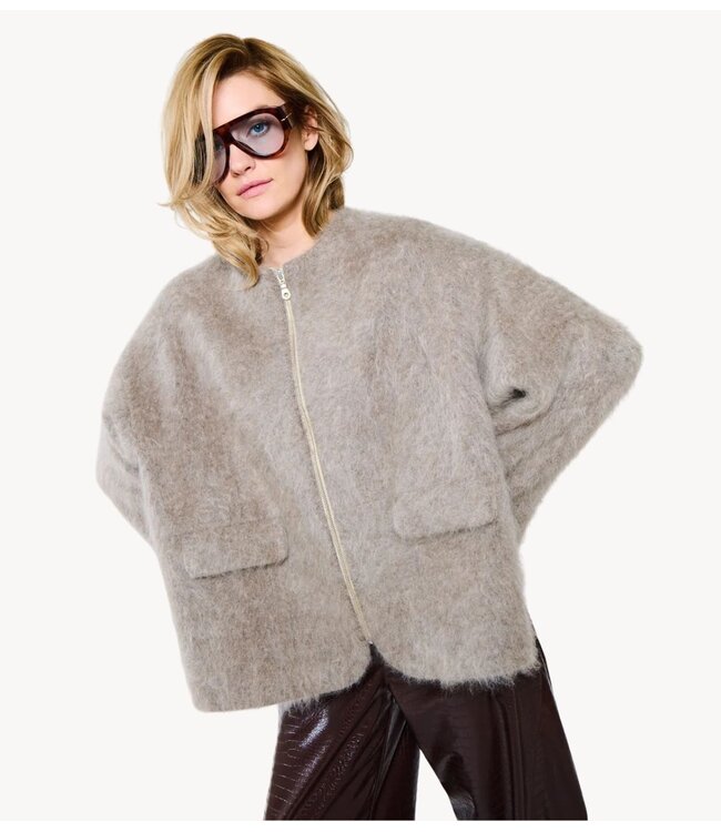 OU. Vest Cardigan Grand Fois Grey Melange