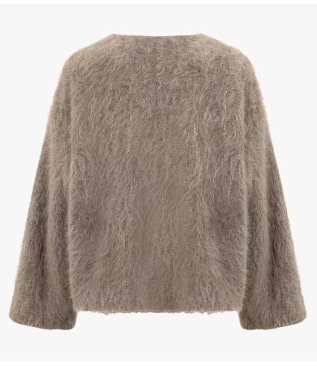 OU. Vest Cardigan Grand Fois Grey Melange