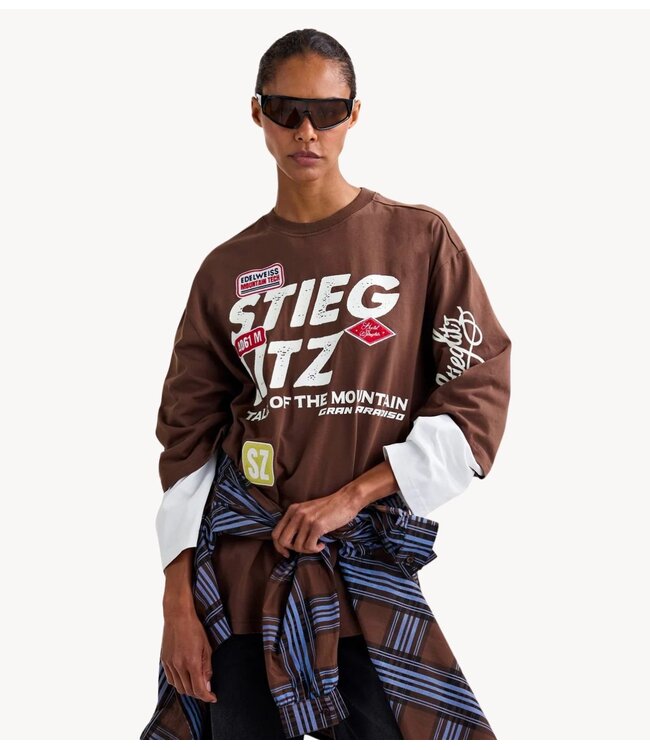 Stieglitz Shirt Daria Skate Double Longsleeve Brown