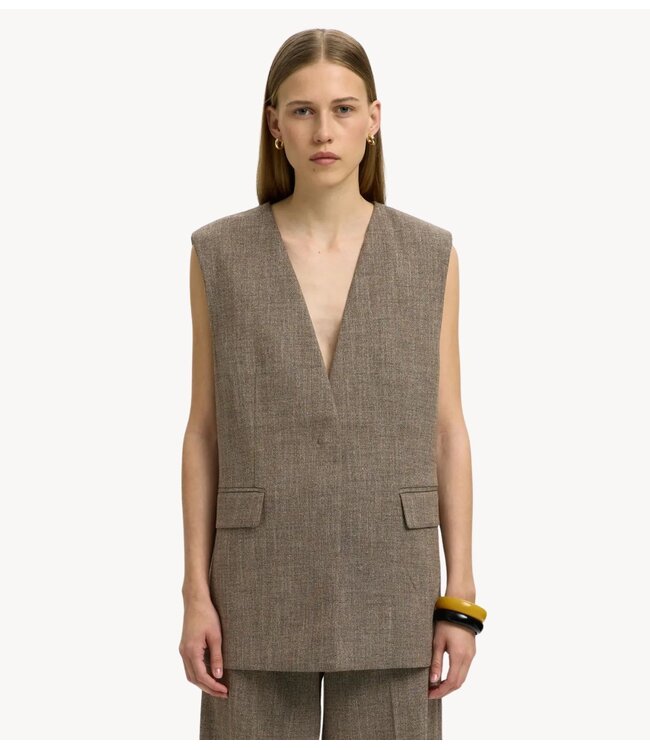Selected Vest SLWRELAXED EZMA VEST Chocolate Chip