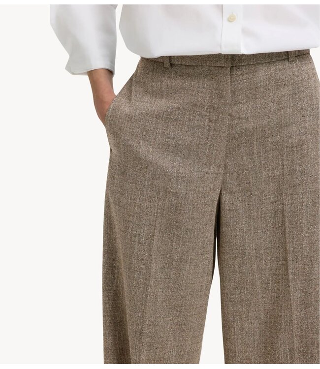 Selected Broek SLWWIDE EZMA MW PANT Chocolate Chip