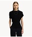 Selected T-shirt SLWCARLY 2/4 STRUCTURE O-NECK Black