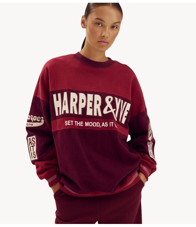 HARPER & YVE Trui ACE-SW TIPSY RED/ RUBY RED