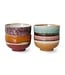 HKLIVING Kom 70s ceramics: noodle bowls geyser (set of 4)