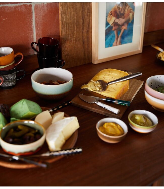 HKLIVING Kom 70s ceramics: noodle bowls geyser (set of 4)