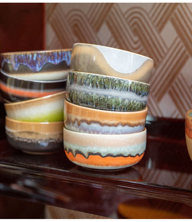 HKLIVING Kom 70s ceramics: dessert bowls reef (set of 4)