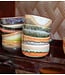 HKLIVING Kom 70s ceramics: dessert bowls reef (set of 4)