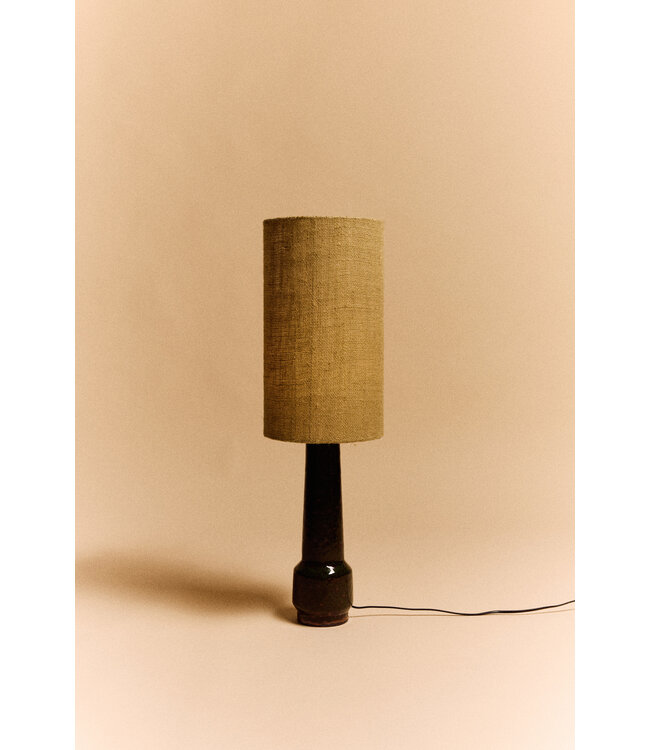 HKLIVING Jute Cilindervormige Lampenkap Jade Groen