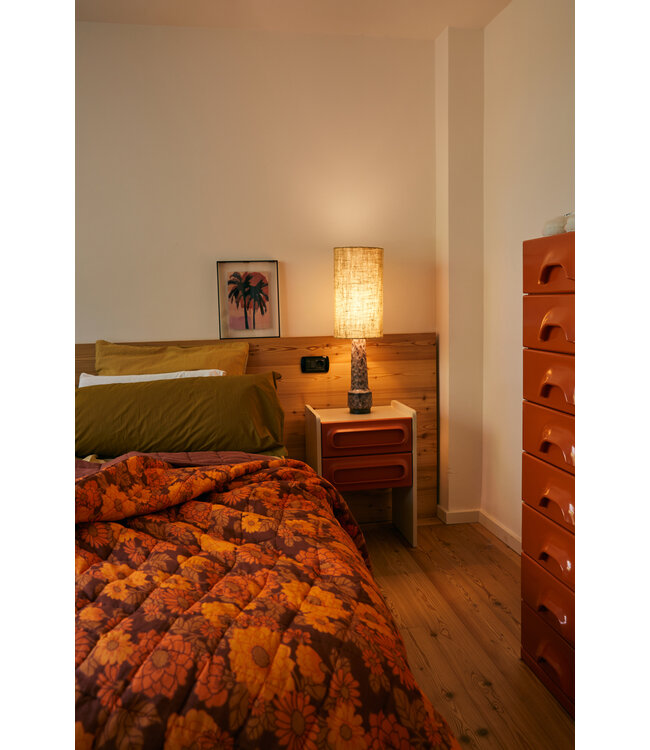 HKLIVING Jute Cilindervormige Lampenkap Jade Groen