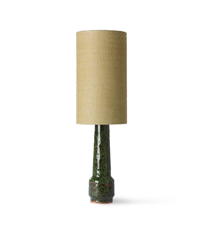 HKLIVING Jute Cilindervormige Lampenkap Jade Groen