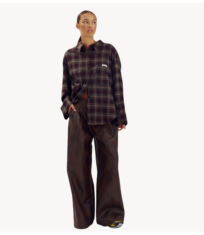 HARPER & YVE Blouse JELLA-LS TEAL RED CHECK