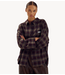 HARPER & YVE Blouse JELLA-LS TEAL RED CHECK
