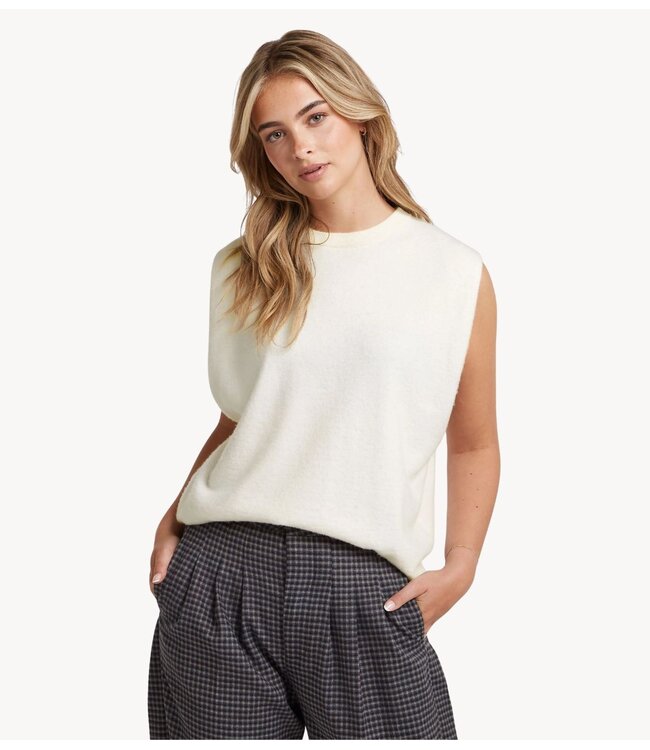 Circle of Trust Top ELLY KNIT White dust
