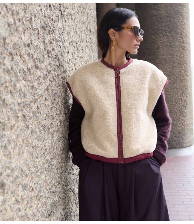 BY-BAR Gilet gio sleeveless jacket wine