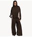 Refined Department Broek ladies woven sporty wide leg pants BLAKIE choc brown