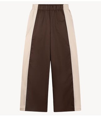 Refined Department Broek ladies woven sporty wide leg pants BLAKIE choc brown