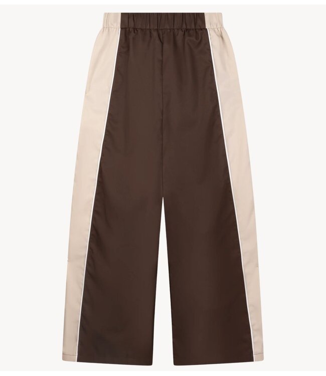 Refined Department Broek ladies woven sporty wide leg pants BLAKIE choc brown