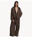 Refined Department Broek ladies woven washed wide leg cargo pants MILA choc brown