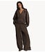 Refined Department Broek ladies woven washed wide leg cargo pants MILA choc brown