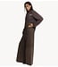 Refined Department Broek ladies woven washed wide leg cargo pants MILA choc brown