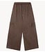 Refined Department Broek ladies woven washed wide leg cargo pants MILA choc brown