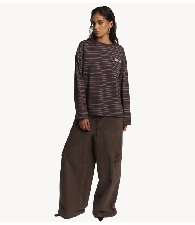 Refined Department Shirt ladies knitted oversized striped longsleeve AMELIE stripe