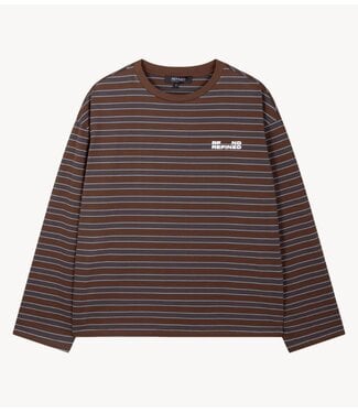 Refined Department Shirt ladies knitted oversized striped longsleeve AMELIE stripe
