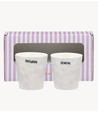 Anna+Nina Mok Weekend Coffee Cup Set of 2 White